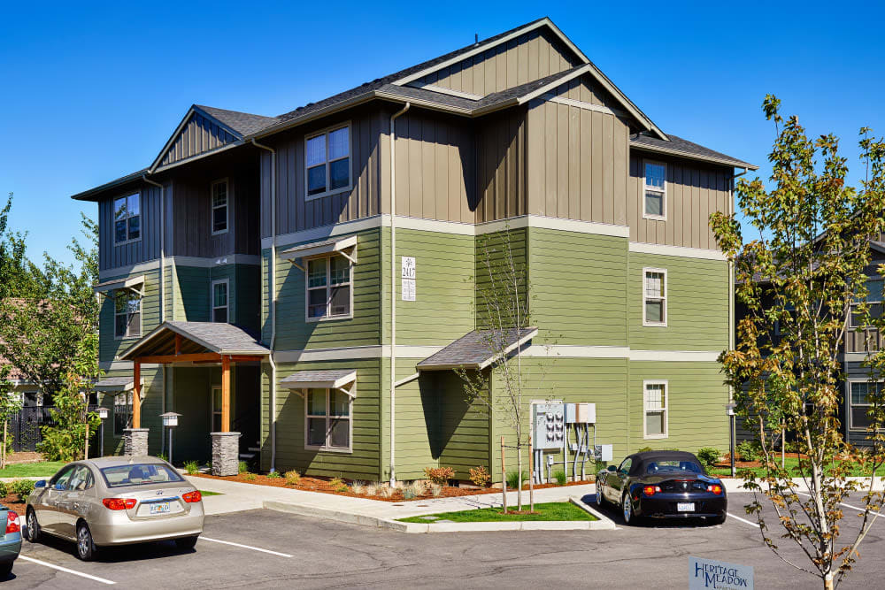 Exterior at Heritage Meadow Apartments in Eugene, Oregon