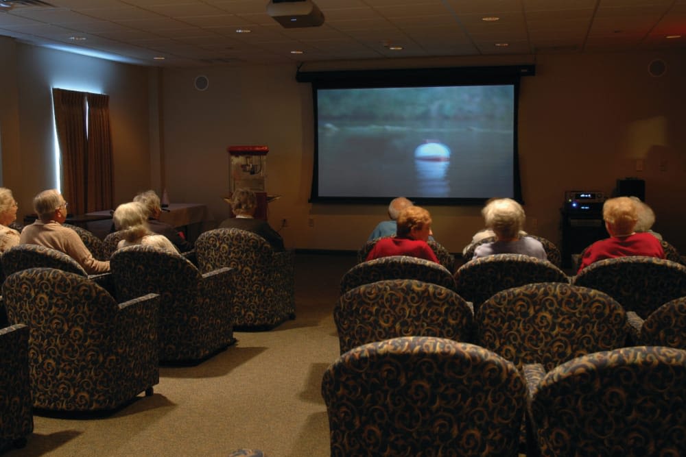 Movie theater offered at Arbour Square of Harleysville in Harleysville, Pennsylvania