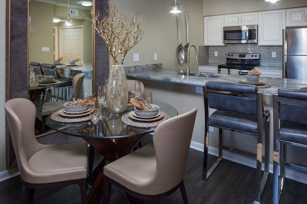 In room dining area at The Spring at Silverton in Fort Worth, Texas