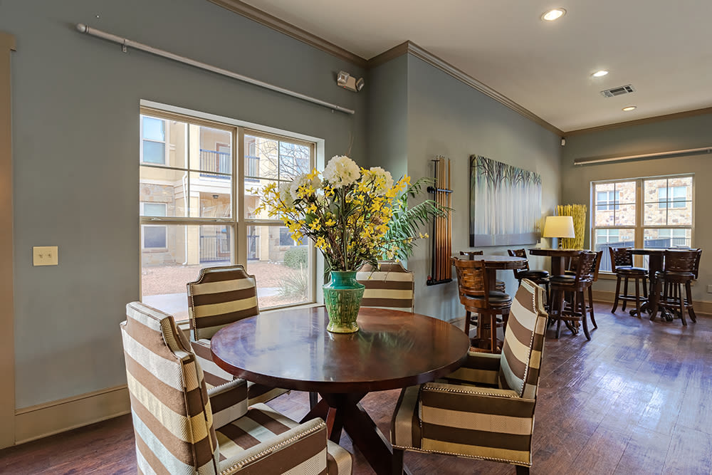 Dining area in clubhouse at Blue Ridge in Midland, Texas