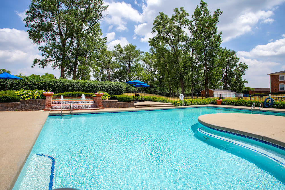 Resort-class swimming pool at Kensington at Beverly Hills in Southfield, Michigan