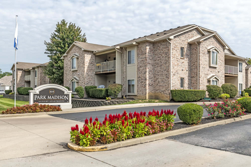 Exterior of at Park Madison Apartments in Greenwood, Indiana