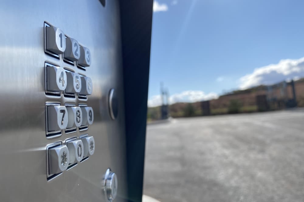 Keypad entry at I-5 Mini Storage in Wilsonville, Oregon