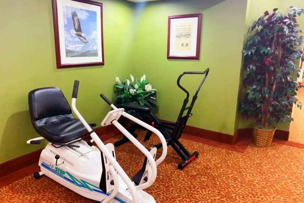 The gym at The Iris Senior Living in Great Falls, Montana. 