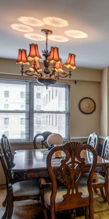 Dining room at Chilton Towers in Elizabeth, New Jersey