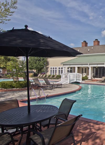 Beautiful swimming pool at apartments in Perrysburg, Ohio