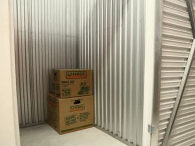 Storage unit and boxes at Clutter Self-Storage in White Plains, New York