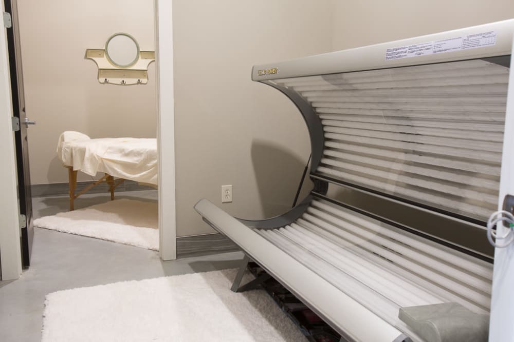A tanning bed at Ansley Commons Apartment Homes in Ladson, South Carolina