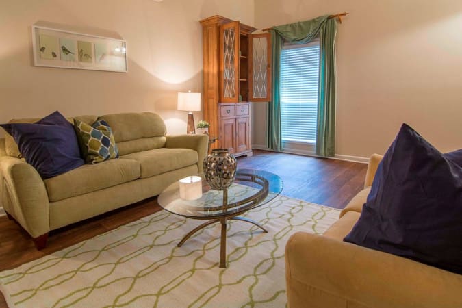 Spacious living room area at The Springs in Smyrna