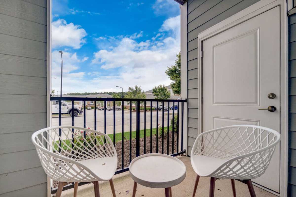 Patio area at Century Park Place in Morrisville, North Carolina
