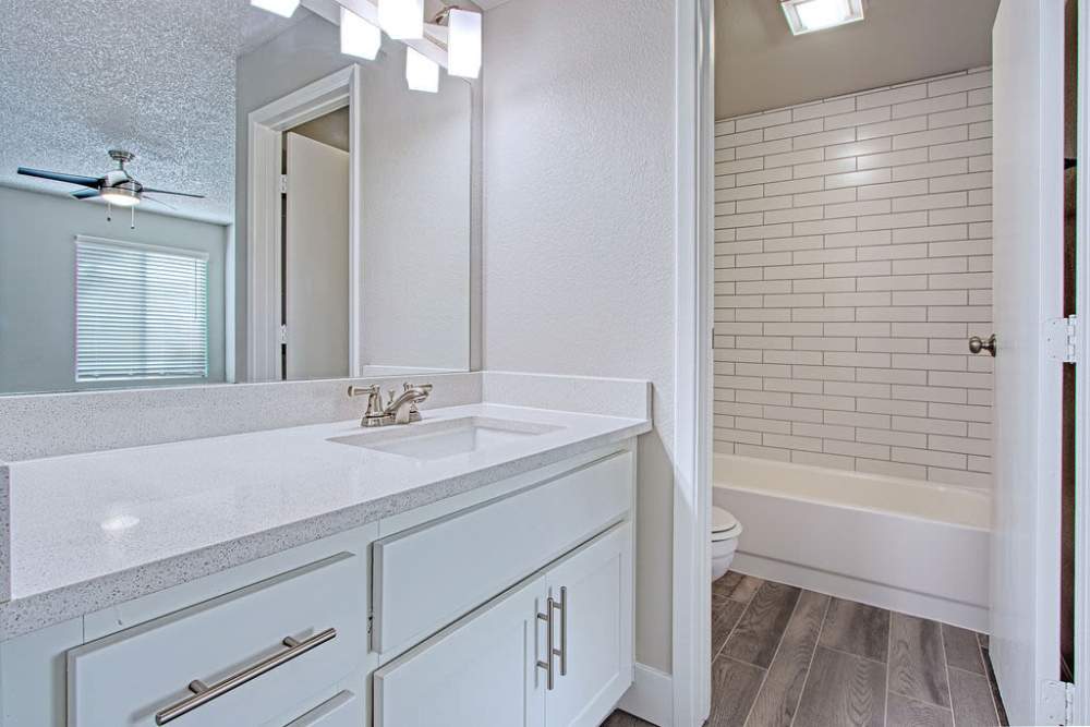 Bathroom with bathtub at Strada in Tempe, Arizona