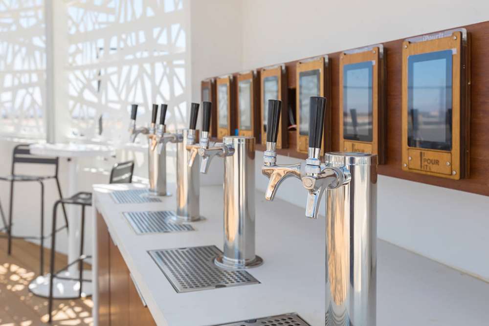 Rooftop resident beer garden at The Ellison in Las Vegas, Nevada