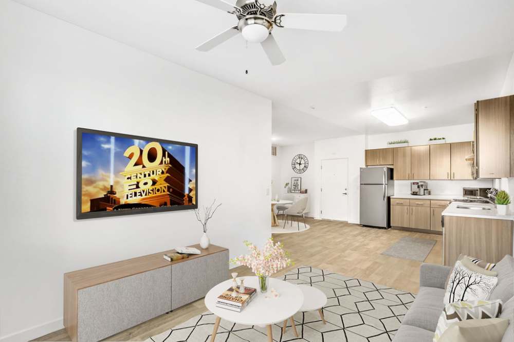 living room with television at Harmony in Las Vegas, Nevada 