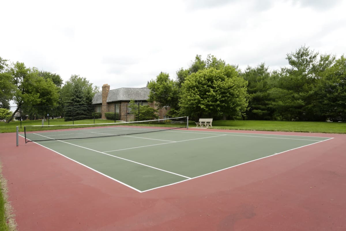 Tennis court at Hunters Ridge in Farmington Hills, Michigan