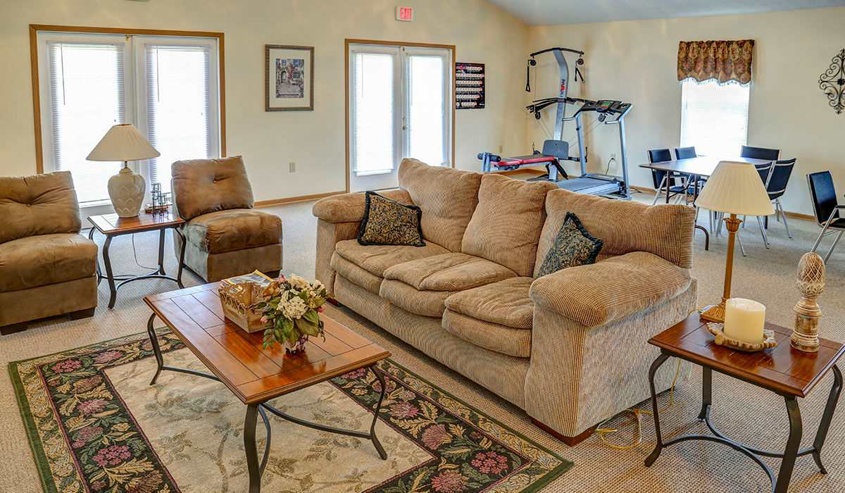 Community room at Arlington Terrace in London, Kentucky