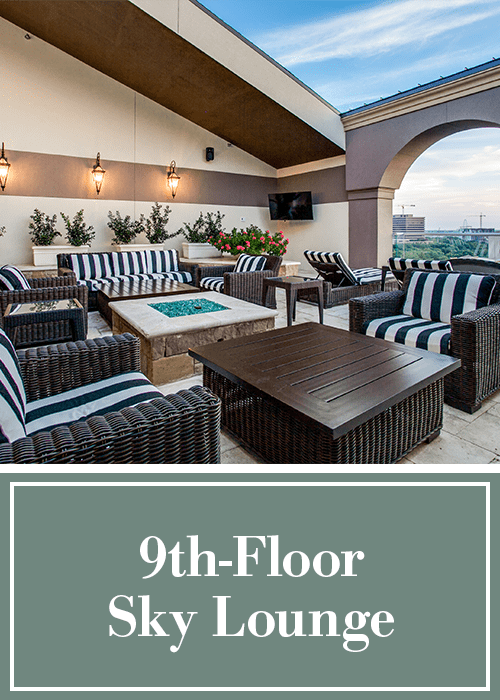 9th-floor sky lounge at Cantabria at Turtle Creek in Dallas, Texas