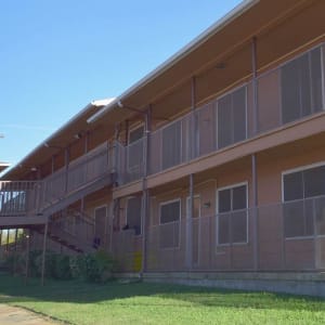 Building exterior at Buffalo Run in Princeton, Texas