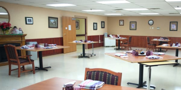 Dining room area at Montello Care Center in Montello, Wisconsin