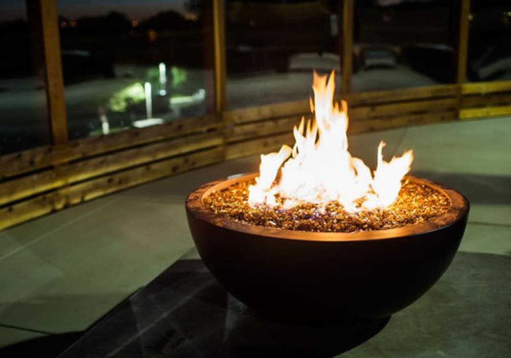 Fire pit at Lesarra in El Dorado Hills, California