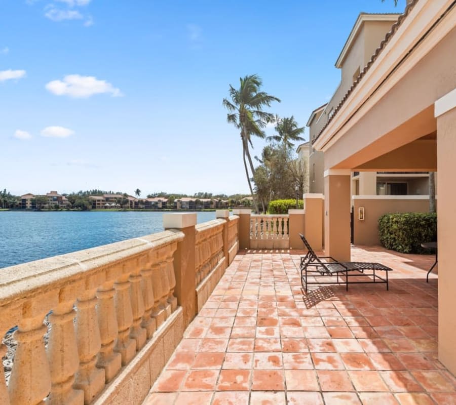 Gorgeous balcony at St. Tropez Apartments in Miami Lakes, Florida