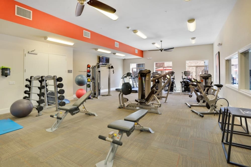 Fitness center at The Parc at Greenwood Village in Greenwood Village, Colorado