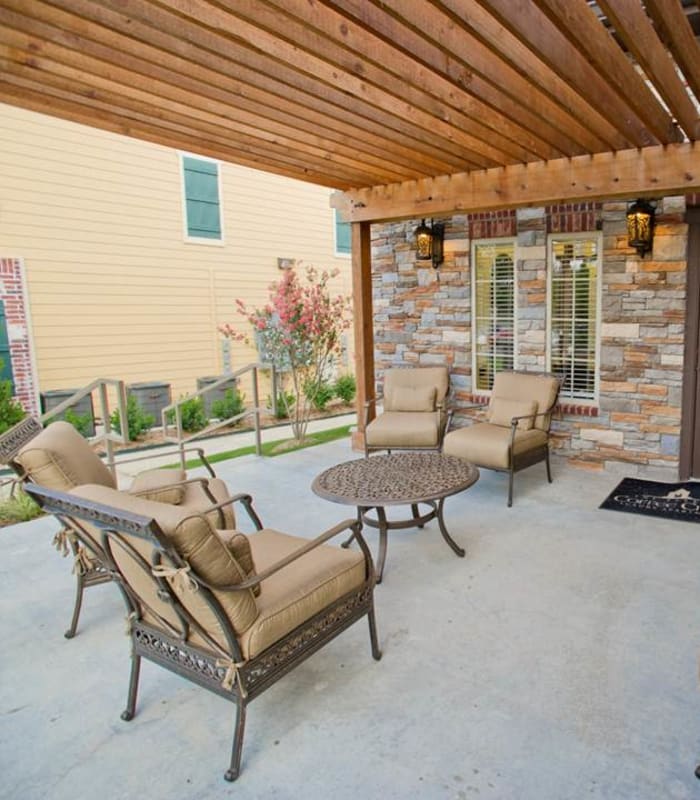 Lounge seating outside at Park at Coulter in Amarillo, Texas