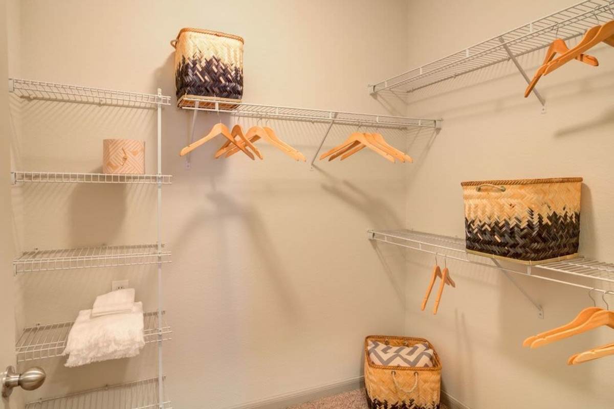 Spacious closet at Villas At Bunker Hill in Houston, Texas