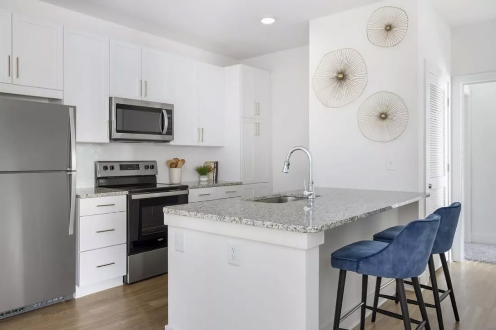 Kitchen with island at The Archer In Acworth in Acworth, Georgia