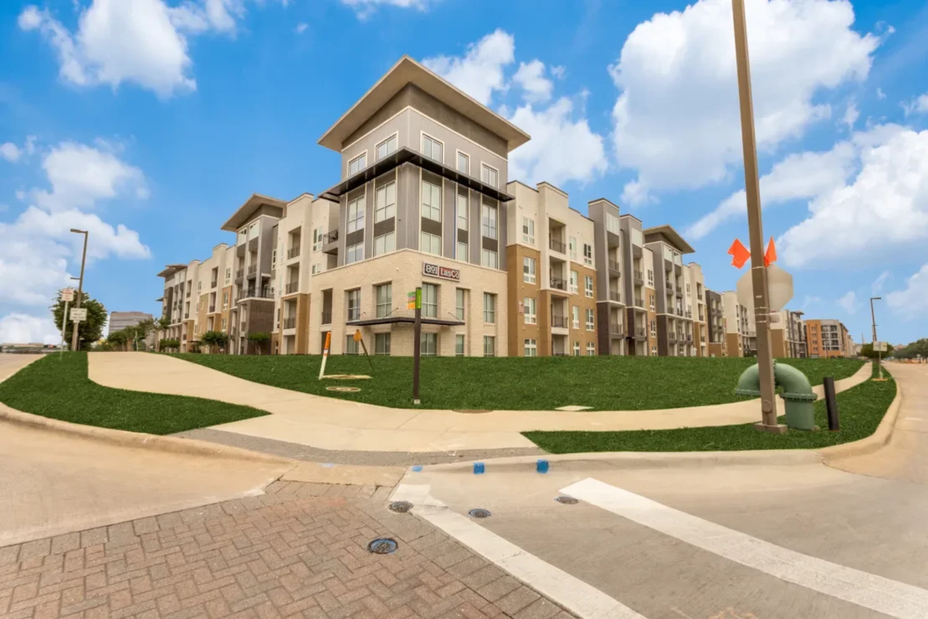 Exterior view at 801 LasCo in Irving, Texas