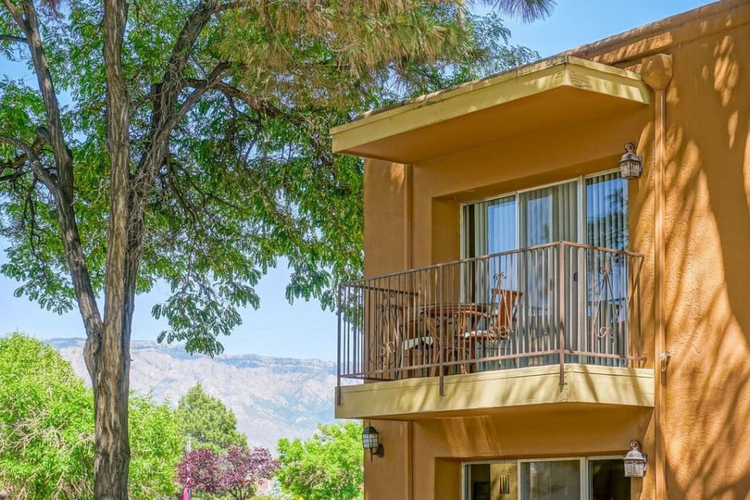 Balcony at Casa Tierra in Albuquerque, New Mexico