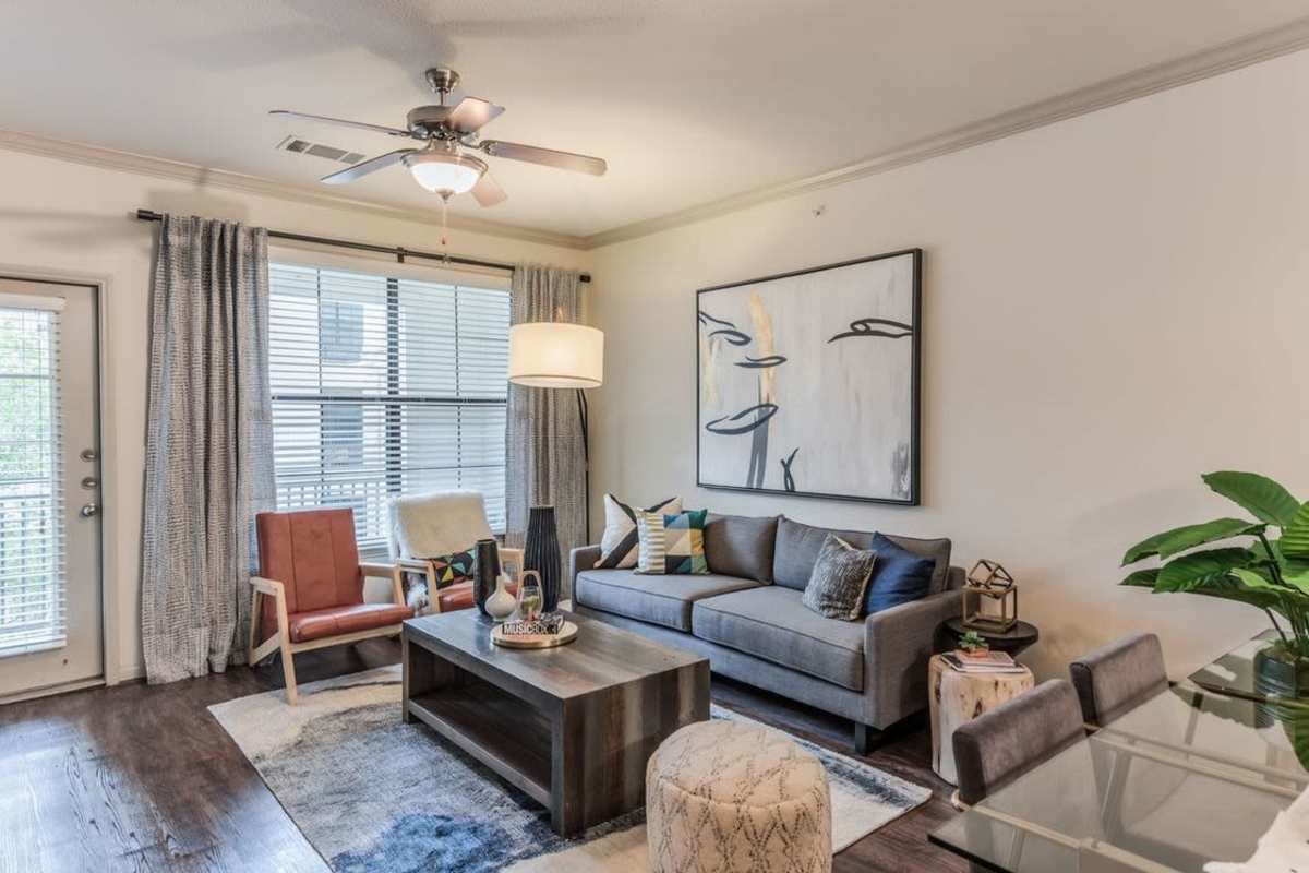 Living room at Villas At Bunker Hill, Houston, Texas