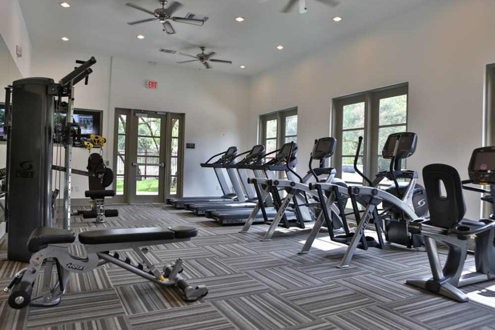 Fitness center at Alcove at Alamo Heights in San Antonio, Texas