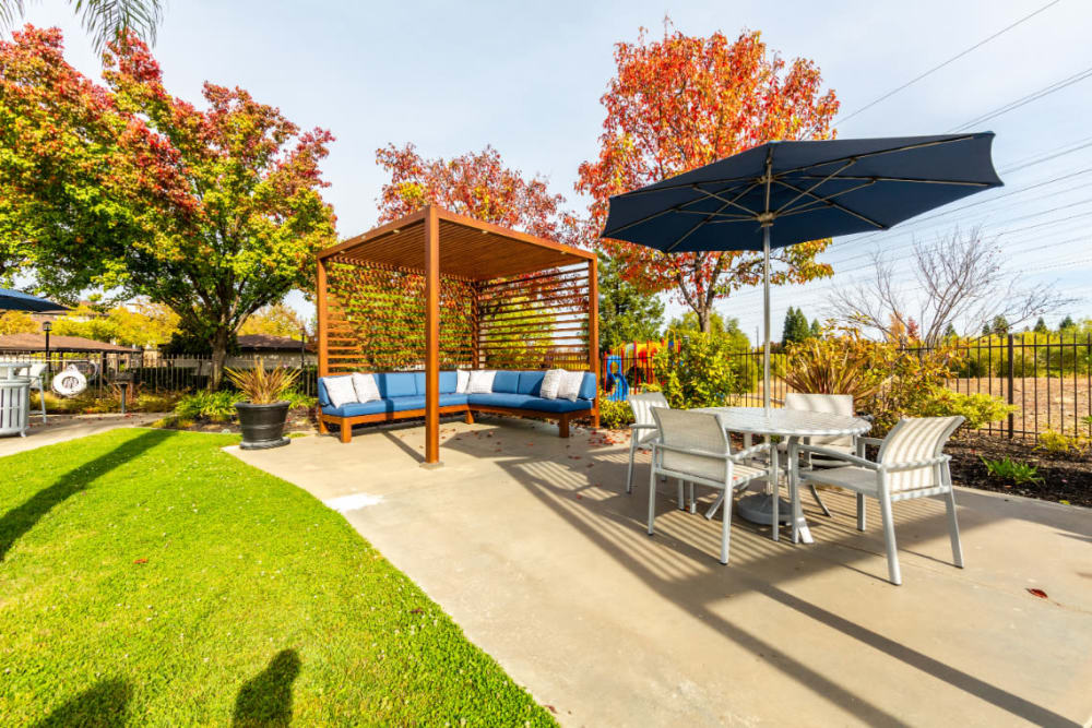 Poolside lounge area at The Fairmont at Willow Creek in Folsom, California