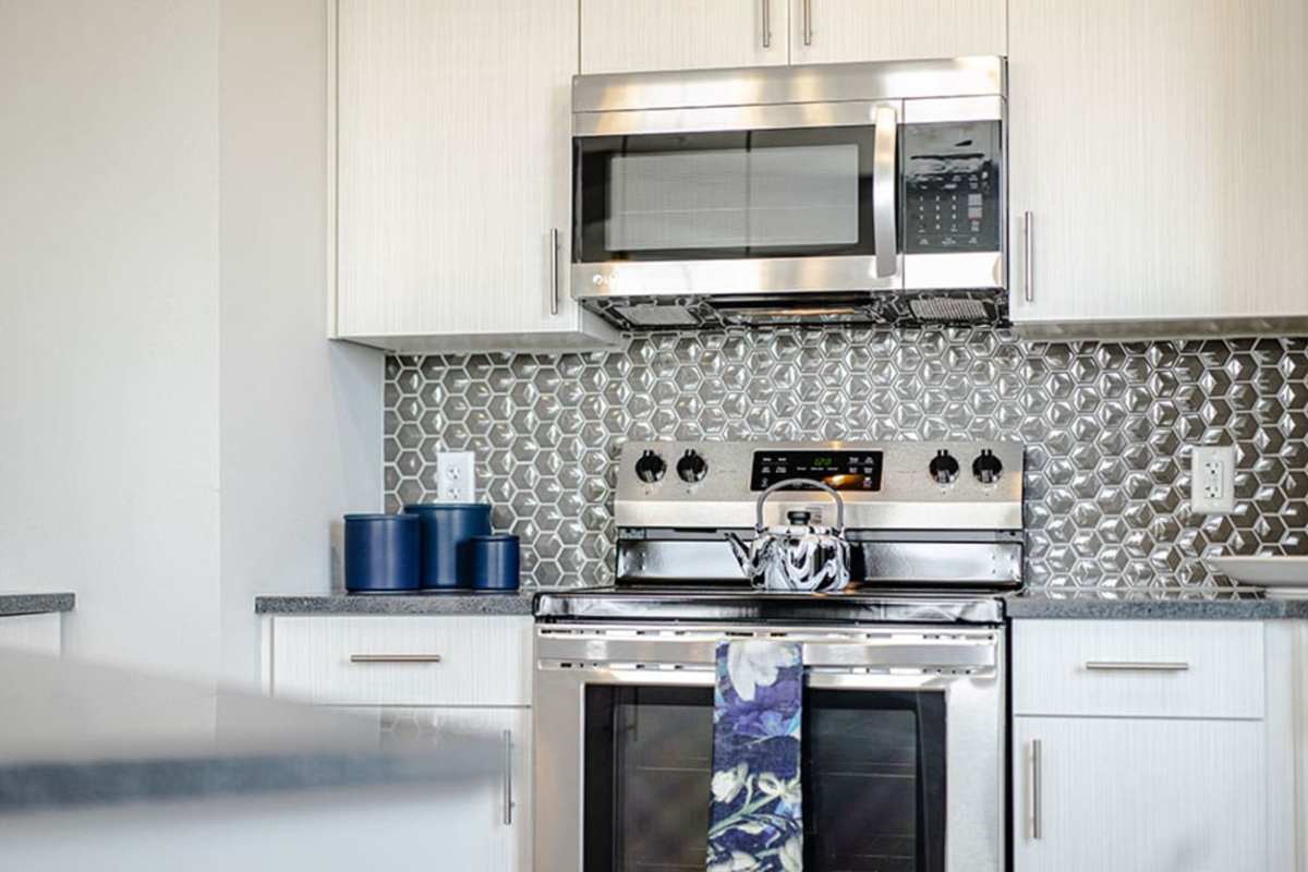 Details in the kitchen at Caliber at Flatirons in Broomfield, Colorado