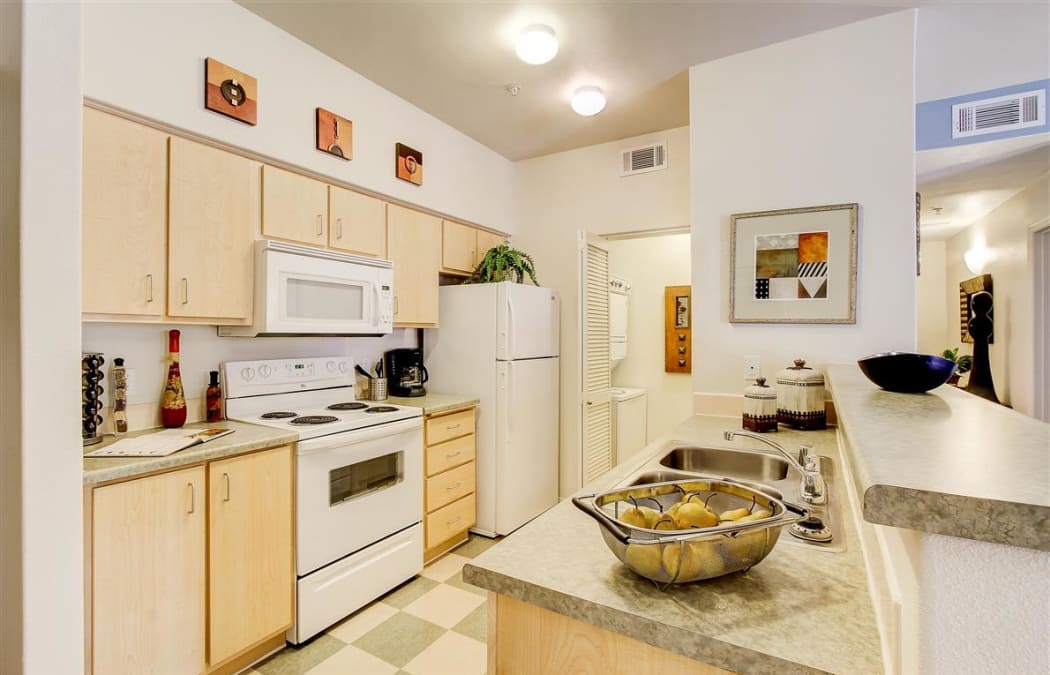 Modern kitchen with all the conveniences in model home at Sterling Pointe in Flagstaff, AZ