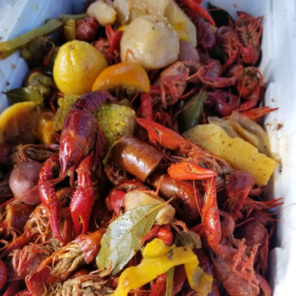 A Crawfish boil at Inspired Living Sun City Center in Sun City Center, Florida