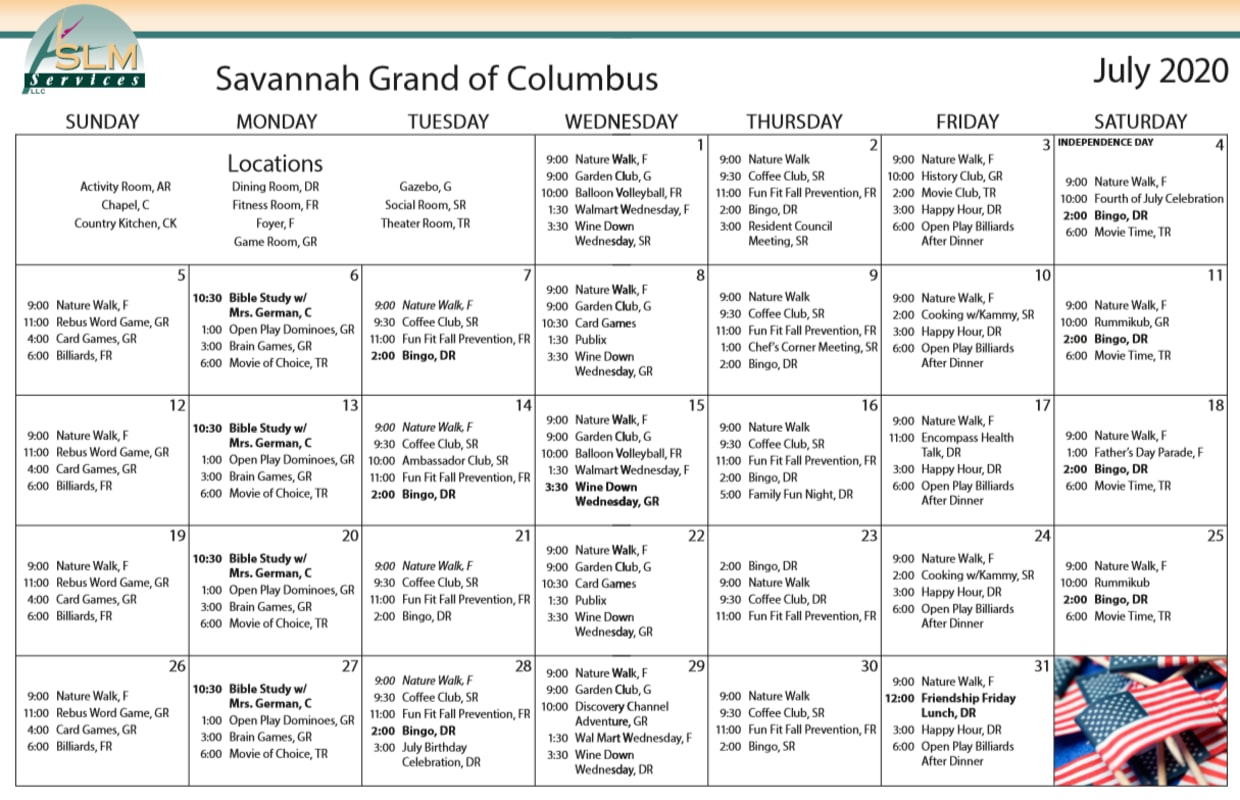 Activities Events at Savannah Grand of Columbus