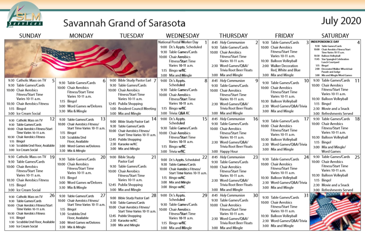 Activities & Events at Savannah Grand of Sarasota