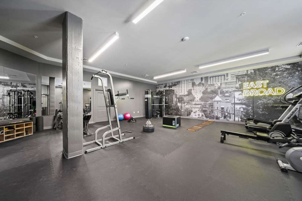 Fitness center at 2001 East in Richmond, Virginia