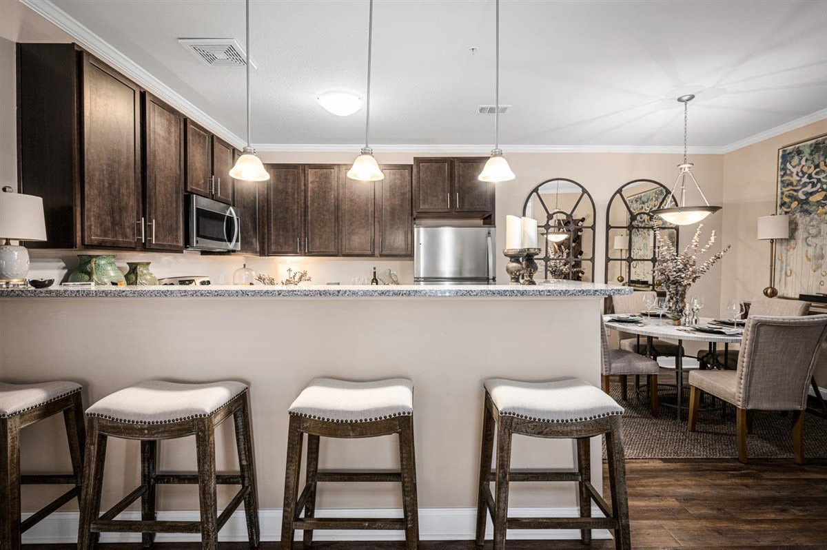 A kitchen bar at Bowman Station in Macon, Georgia