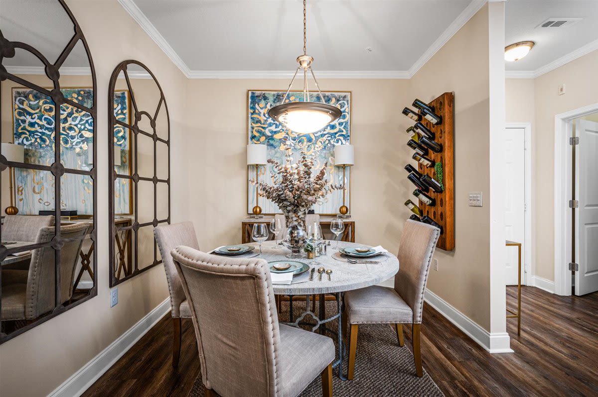 A dining room at Bowman Station in Macon, Georgia