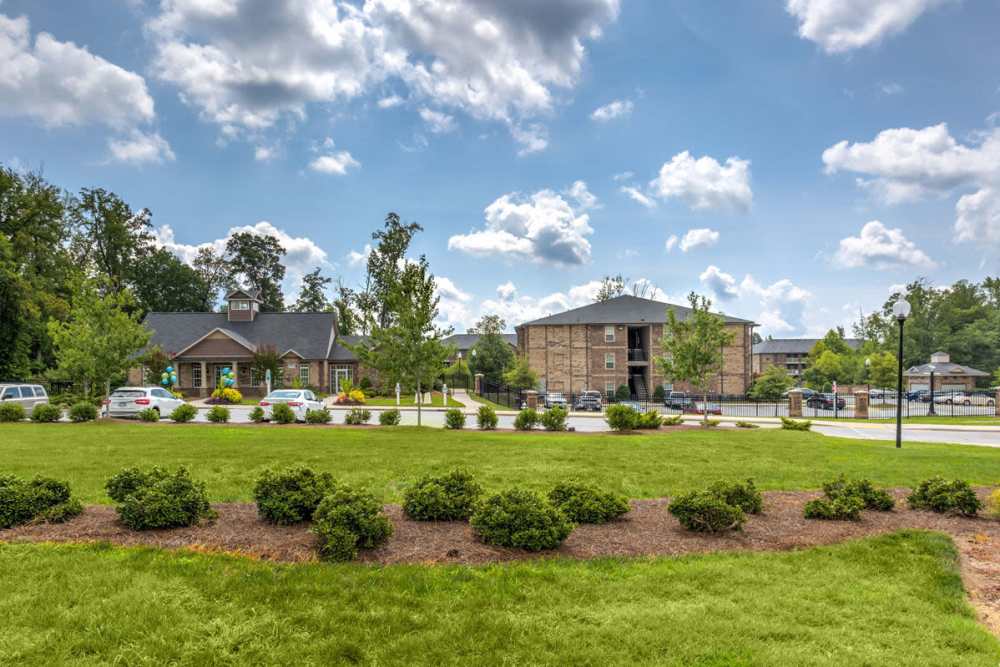 Plenty of grass, dirt walking paths and parking are part of Innisbrook Village in Greensboro, North Carolina