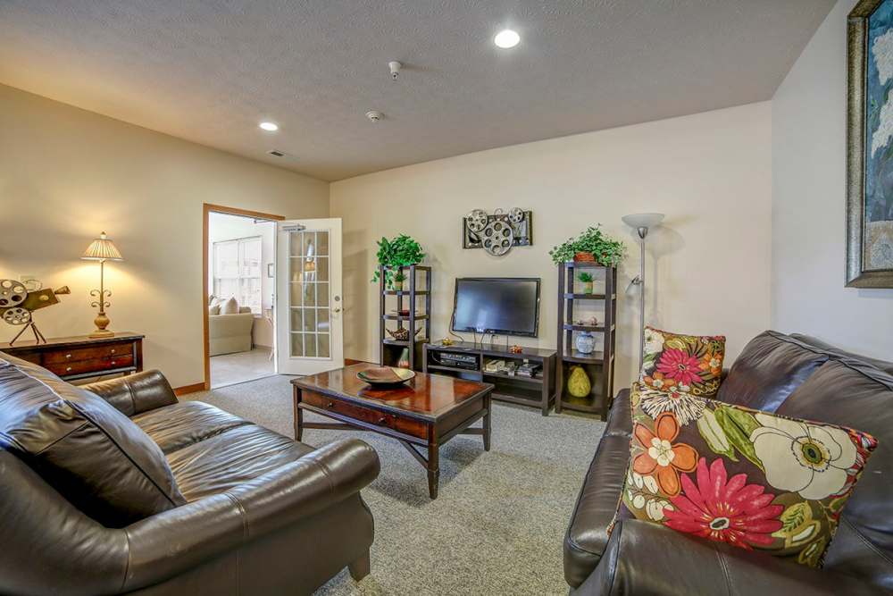 Community lounge area at Brentwood Greene in Kokomo, Indiana