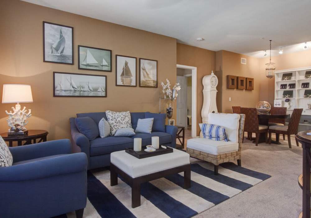 Living room at Rivers Edge in Lake Elsinore, California