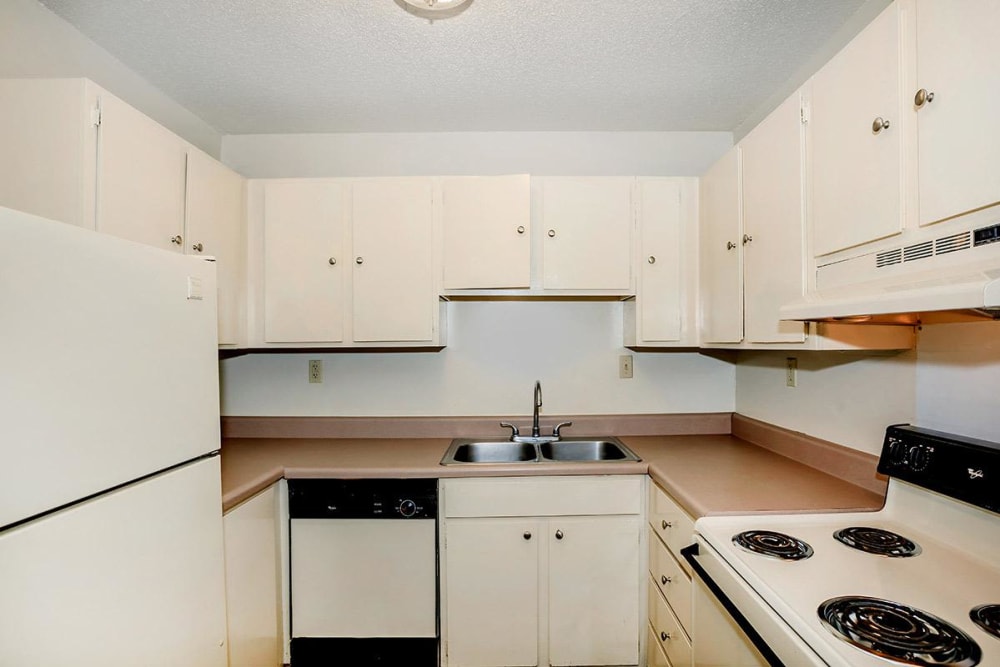 View of kitchen at Patrician Terrace Apartment Homes in Jackson, Tennessee