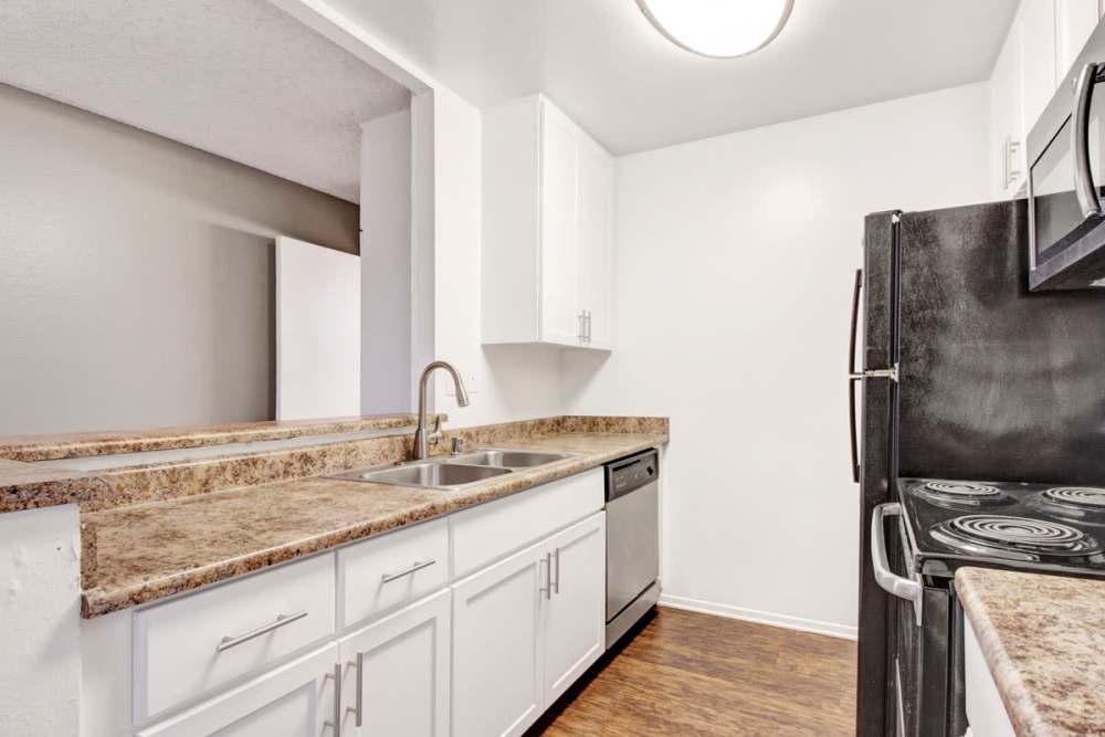 Counter with faucet at Olive Ridge in Pomona, California