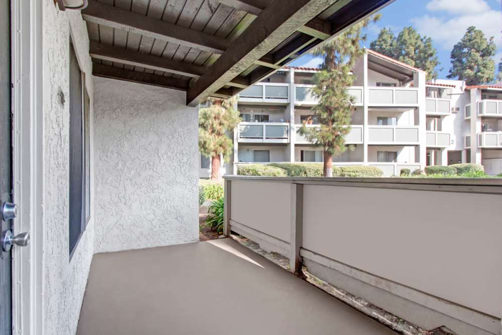 Outside the apartment at Olive Ridge in Pomona, California