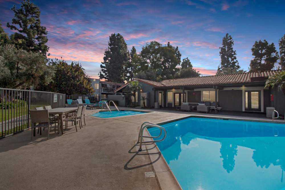 Cozy pool area at Olive Ridge in Pomona, California