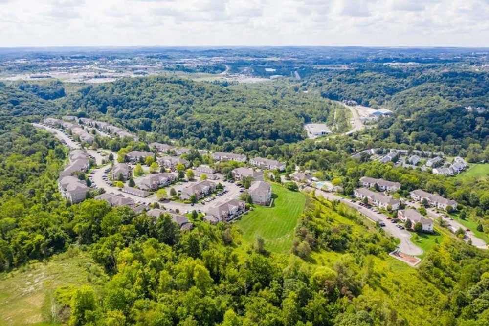 Areal view of apartment budlings at Ventana Hills in Coraopolis, Pennsylvania