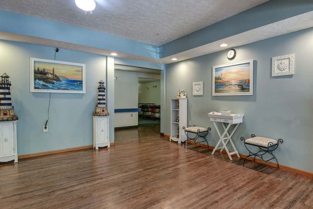 Community room at Providence Greene II in Wheeling, West Virginia